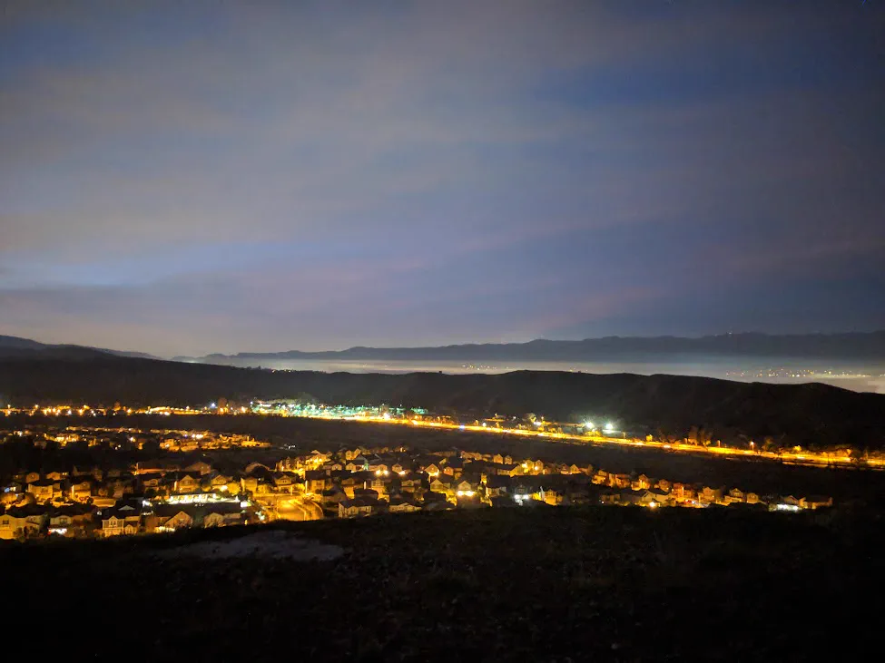 City lights at night